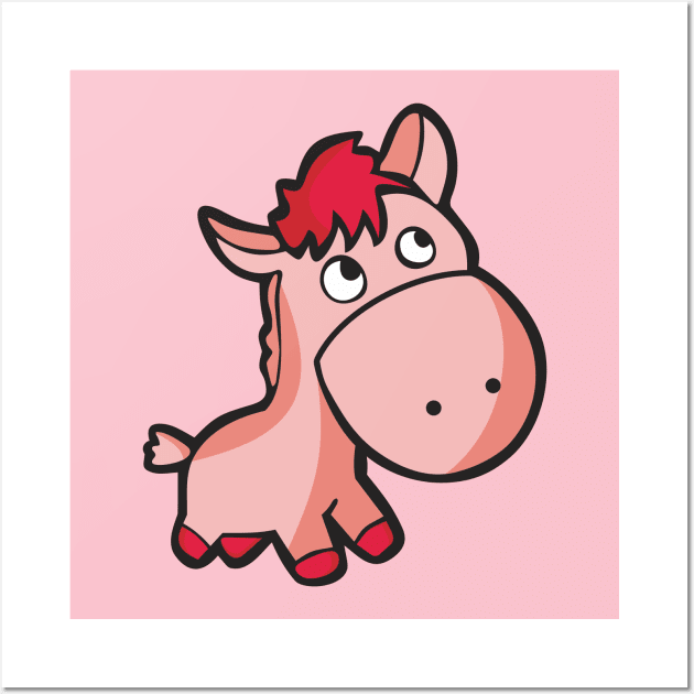 pink pony horse Wall Art by imdesign